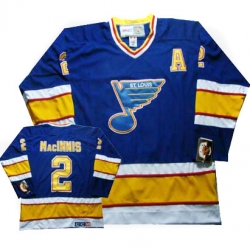 Al Macinnis CCM St. Louis Blues Authentic Blue Throwback NHL Jersey