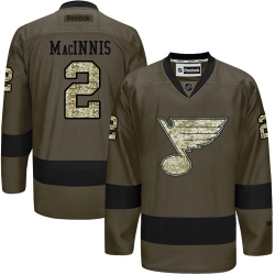 Al Macinnis Reebok St. Louis Blues Authentic Green Salute to Service NHL Jersey