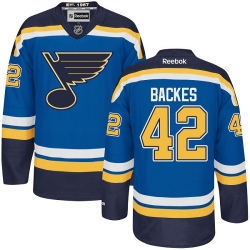 David Backes Reebok St. Louis Blues Premier Royal Blue Home NHL Jersey