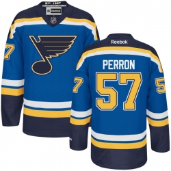 David Perron Youth Reebok St. Louis Blues Authentic Royal Blue Home Jersey