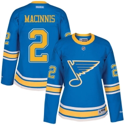 Al Macinnis Women's Reebok St. Louis Blues Authentic Blue 2017 Winter Classic NHL Jersey