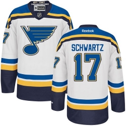 Jaden Schwartz Reebok St. Louis Blues Premier White Away NHL Jersey
