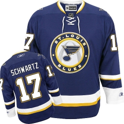 Jaden Schwartz Reebok St. Louis Blues Authentic Navy Blue Third NHL Jersey