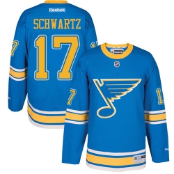 Jaden Schwartz Reebok St. Louis Blues Authentic Blue 2017 Winter Classic NHL Jersey