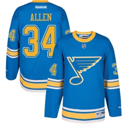 Jake Allen Reebok St. Louis Blues Authentic Blue 2017 Winter Classic NHL Jersey