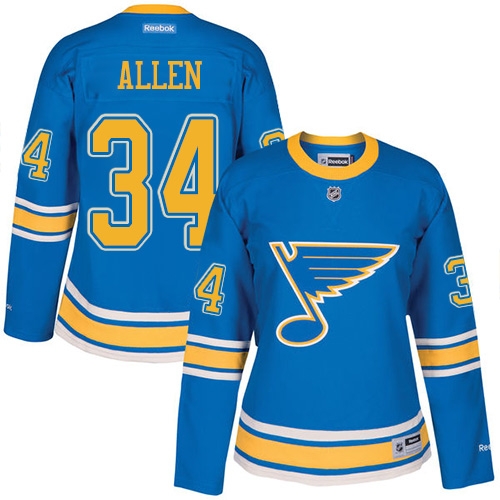 Jake Allen Women S Reebok St Louis Blues Authentic Blue 2017