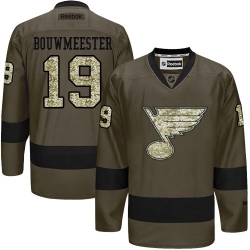 Jay Bouwmeester Reebok St. Louis Blues Authentic Green Salute to Service NHL Jersey