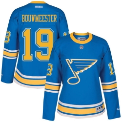 Jay Bouwmeester Women's Reebok St. Louis Blues Authentic Blue 2017 Winter Classic NHL Jersey