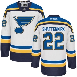 Kevin Shattenkirk Reebok St. Louis Blues Premier White Away NHL Jersey