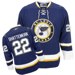 Kevin Shattenkirk Reebok St. Louis Blues Premier Navy Blue Third NHL Jersey