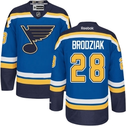 Kyle Brodziak Reebok St. Louis Blues Authentic Royal Blue Home NHL Jersey