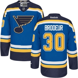 Martin Brodeur Reebok St. Louis Blues Authentic Royal Blue Home NHL Jersey