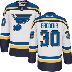 Martin Brodeur Reebok St. Louis Blues Authentic White Away NHL Jersey