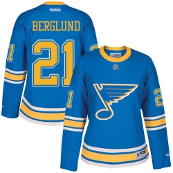 Patrik Berglund Women's Reebok St. Louis Blues Premier Blue 2017 Winter Classic NHL Jersey
