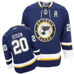 Alexander Steen Reebok St. Louis Blues Premier Navy Blue Third NHL Jersey