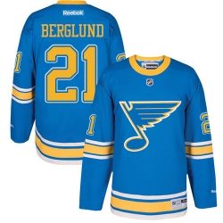 Patrik Berglund Youth Reebok St. Louis Blues Premier Blue 2017 Winter Classic NHL Jersey