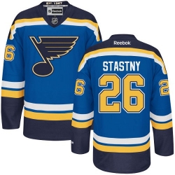 Paul Stastny Reebok St. Louis Blues Authentic Royal Blue Home NHL Jersey
