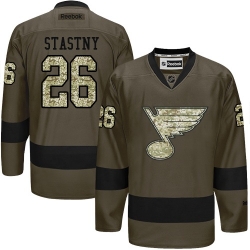 Paul Stastny Reebok St. Louis Blues Premier Green Salute to Service NHL Jersey