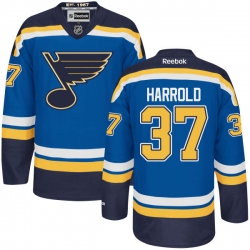 Peter Harrold Reebok St. Louis Blues Premier Royal Blue Home Jersey