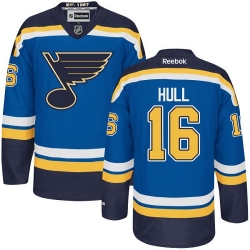 Brett Hull Reebok St. Louis Blues Authentic Royal Blue Home NHL Jersey
