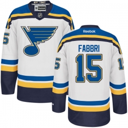 Robby Fabbri Youth Reebok St. Louis Blues Authentic White Away Jersey