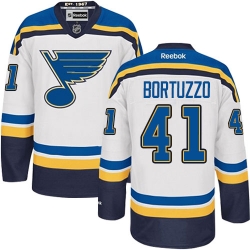 Robert Bortuzzo Reebok St. Louis Blues Premier White Away NHL Jersey