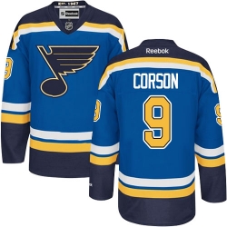 Shayne Corson Reebok St. Louis Blues Premier Royal Blue Home NHL Jersey