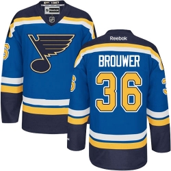 Troy Brouwer Reebok St. Louis Blues Premier Royal Blue Home NHL Jersey