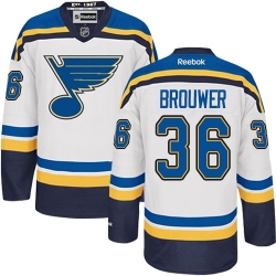 Troy Brouwer Reebok St. Louis Blues Premier White Away NHL Jersey