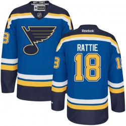 Ty Rattie Youth Reebok St. Louis Blues Authentic Royal Blue Home Jersey