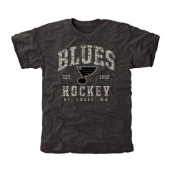 NHL St. Louis Blues Black Camo Stack Tri-Blend T-Shirt
