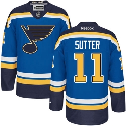 Brian Sutter Reebok St. Louis Blues Premier Royal Blue Home NHL Jersey