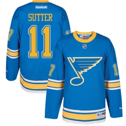 Brian Sutter Youth Reebok St. Louis Blues Authentic Blue 2017 Winter Classic NHL Jersey
