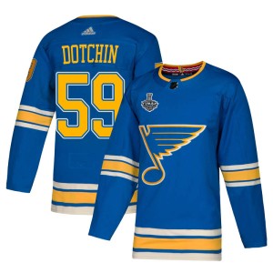 Jake Dotchin Youth Adidas St. Louis Blues Authentic Blue Alternate 2019 Stanley Cup Final Bound Jersey