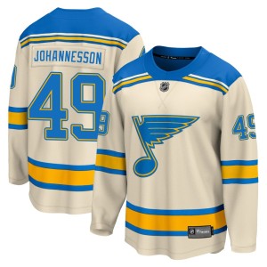 Samuel Johannesson Men's Fanatics Branded St. Louis Blues Breakaway Cream 2022 Winter Classic Jersey