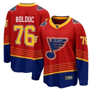 Zack Bolduc Men's Fanatics Branded St. Louis Blues Breakaway Red 2020/21 Special Edition Jersey