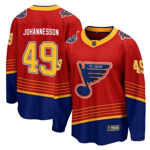 Samuel Johannesson Men's Fanatics Branded St. Louis Blues Breakaway Red 2020/21 Special Edition Jersey