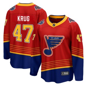 Torey Krug Men's Fanatics Branded St. Louis Blues Breakaway Red 2020/21 Special Edition Jersey