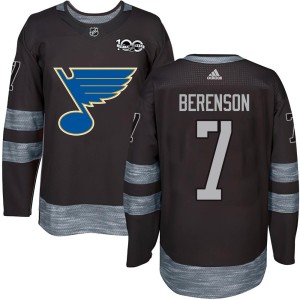 Red Berenson Men's St. Louis Blues Authentic Black 1917-2017 100th Anniversary Jersey