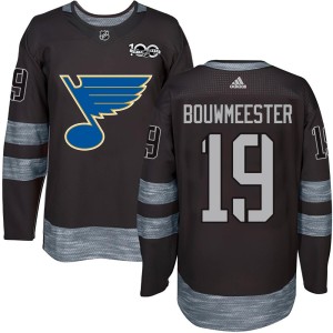 Jay Bouwmeester Men's St. Louis Blues Authentic Black 1917-2017 100th Anniversary Jersey