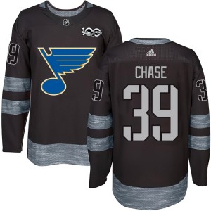 Kelly Chase Men's St. Louis Blues Authentic Black 1917-2017 100th Anniversary Jersey