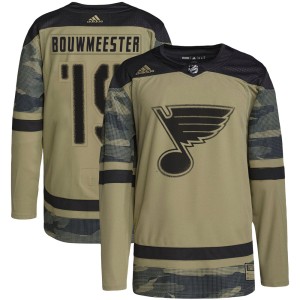 Jay Bouwmeester Men's Adidas St. Louis Blues Authentic Camo Military Appreciation Practice Jersey