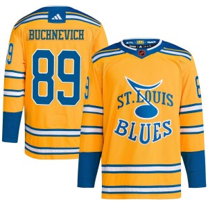 Pavel Buchnevich Youth Adidas St. Louis Blues Authentic Yellow Reverse Retro 2.0 Jersey