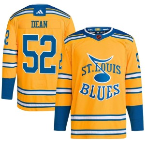 Zach Dean Youth Adidas St. Louis Blues Authentic Yellow Reverse Retro 2.0 Jersey