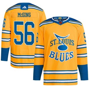 Hugh McGing Youth Adidas St. Louis Blues Authentic Yellow Reverse Retro 2.0 Jersey