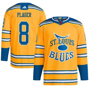 Barclay Plager Youth Adidas St. Louis Blues Authentic Yellow Reverse Retro 2.0 Jersey