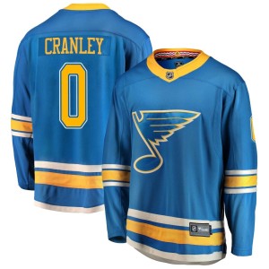 Will Cranley Men's Fanatics Branded St. Louis Blues Breakaway Blue Alternate Jersey