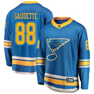 Adam Gaudette Men's Fanatics Branded St. Louis Blues Breakaway Blue Alternate Jersey