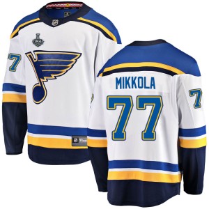 Niko Mikkola Men's Fanatics Branded St. Louis Blues Breakaway White Away 2019 Stanley Cup Final Bound Jersey