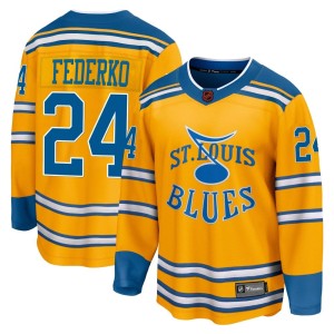 Bernie Federko Men's Fanatics Branded St. Louis Blues Breakaway Yellow Special Edition 2.0 Jersey